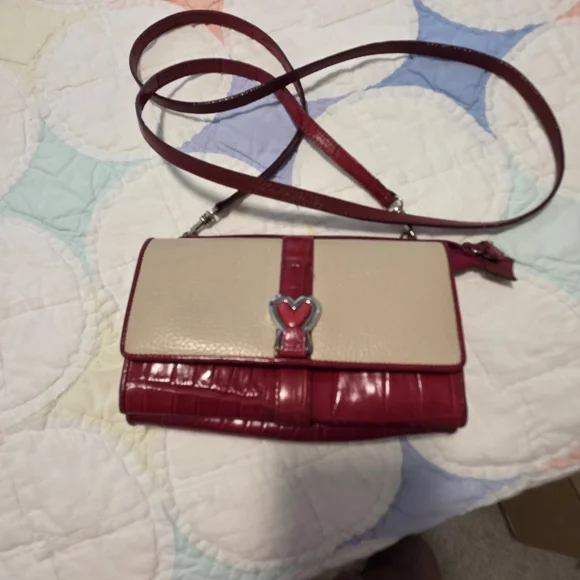 Brighton Red and Cream Crossbody Bag - Picture 2 of 14